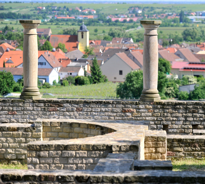 The ruins of a roman vineyard in Ungstein