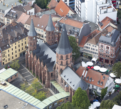 Aerial shot of the Collegiate Church