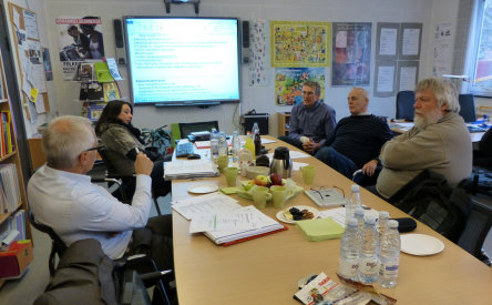 Die Steuerungsgruppe: Peter Krietemeyer, Louise Gledye, Johny Frederiksen, Mogens Riget und Leif Hoven. Foto: Rainer Blasius