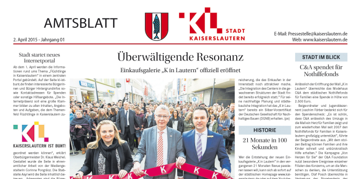 Beispielseite aus dem Amtsblatt