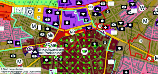 Ausschnitt aus dem Flächennutzungsplan 2025