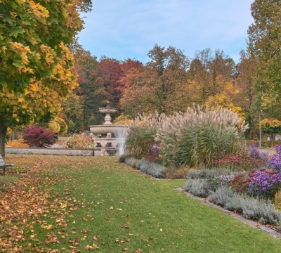 Ein Friedhof in Kaiserslautern im Herbst