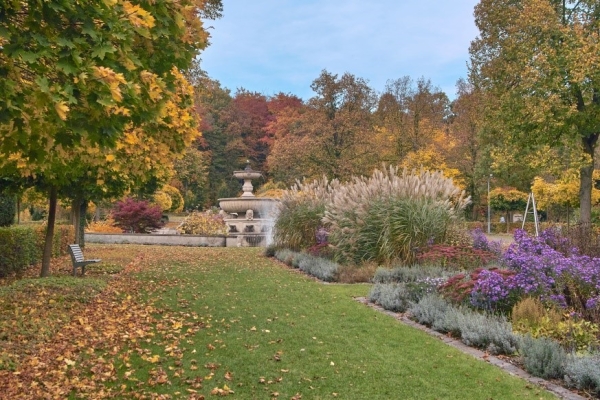 Ein Friedhof in Kaiserslautern im Herbst