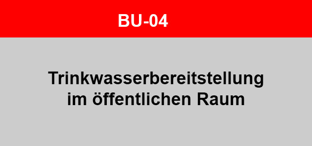 rot markierter Button mit der Aufschrift 'Trinkwasserbereitstellung im öffentlichen Raum'